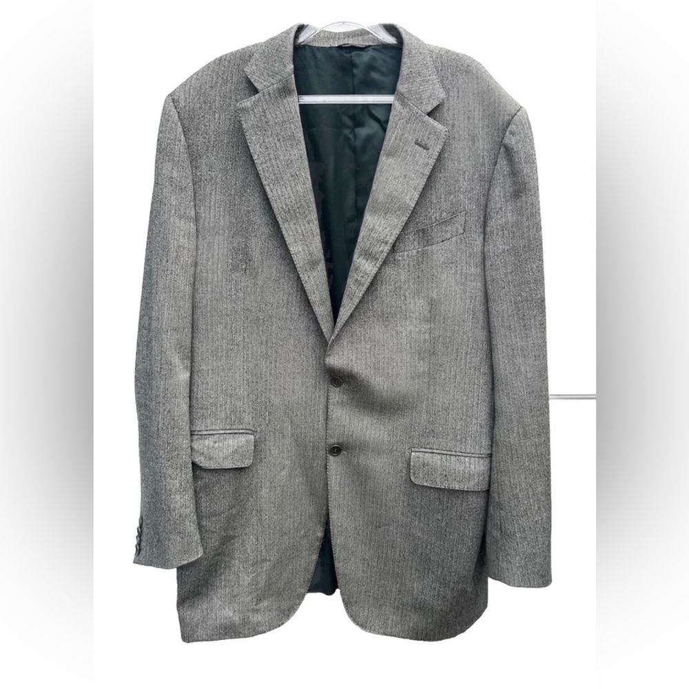 Trussini Boyd’s Loro Piana Sports Coat Blazer Men 41 Gray Cashmere Wool Silk